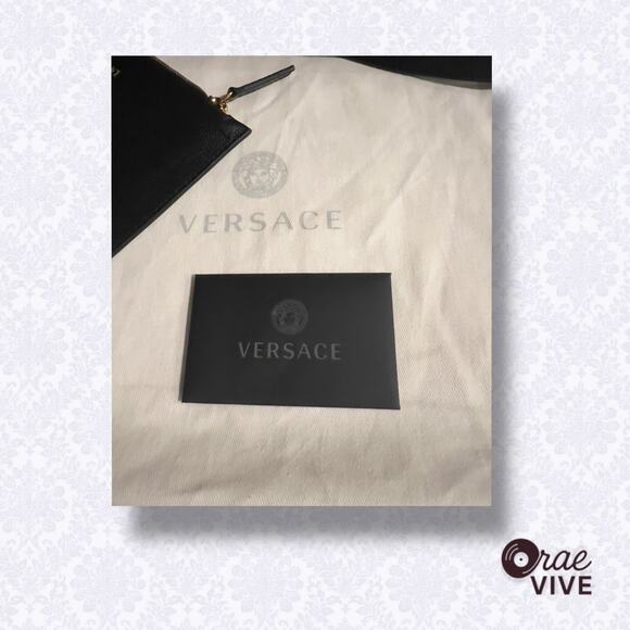 Authentic Versace Calfskin Virtus Tote Bag Black - Picture 9 of 9